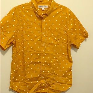 Polka Dot Yellow Button Down